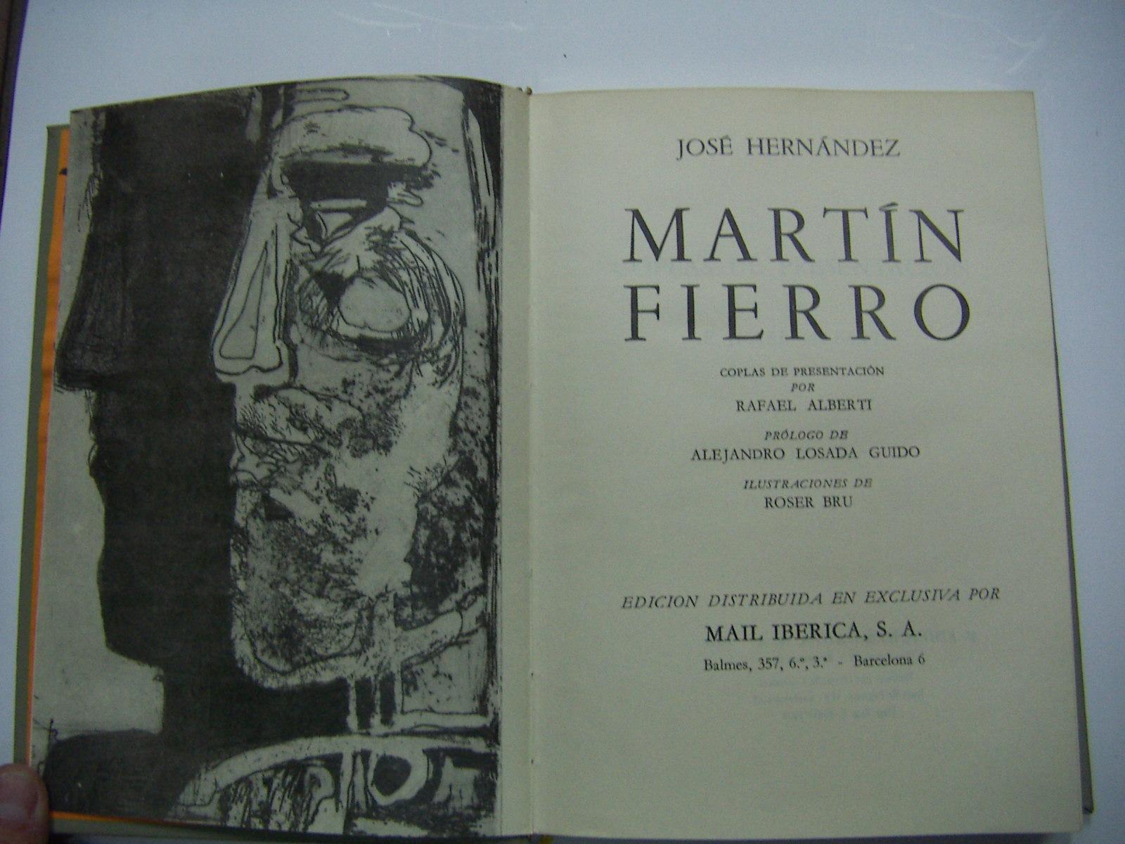 MARTIN FIERRO by JOSE HERNANDEZ: Bien Encuadernación de tapa dura (1969 ...