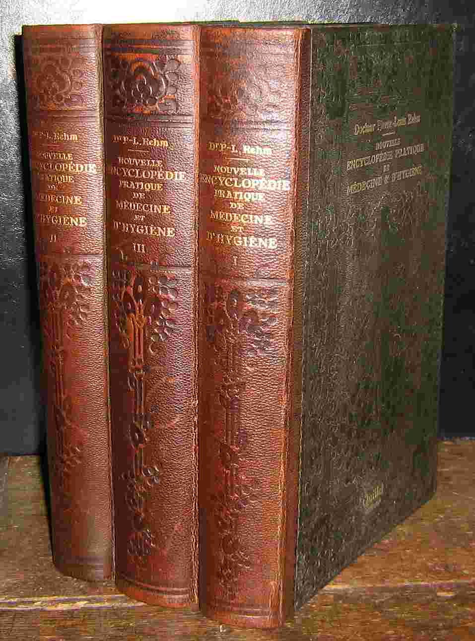 NOUVELLE ENCYCLOPEDIE PRATIQUE DE MEDECINE ET D' HYGIENE- 3 VOLUMES REHM Pierre-Louis [ ]