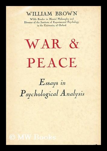 peace war and defense essays in peace research ii