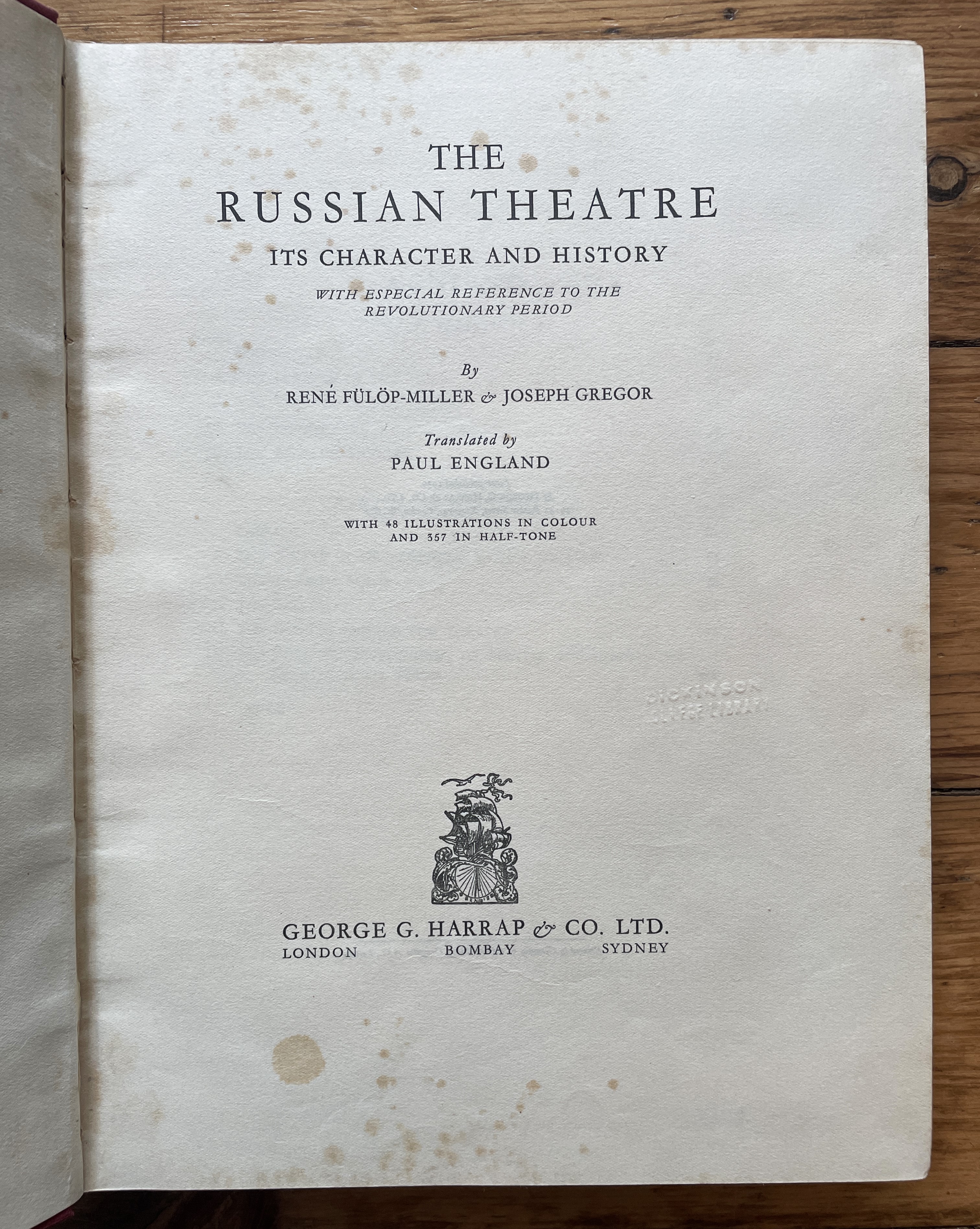 The Russian Theatre Its Character and History with Especial Reference ...