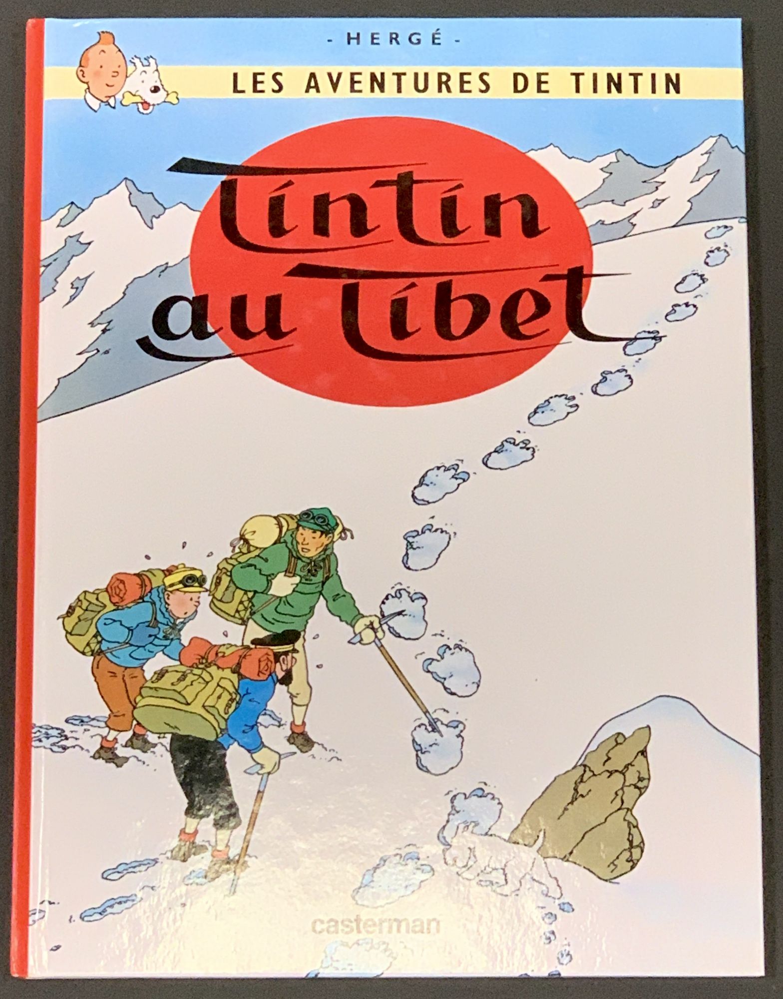 Hergé Tintin au Tibet Copie de Bleu d'imprimerie Planche 56 Format A4 Superbe ! 