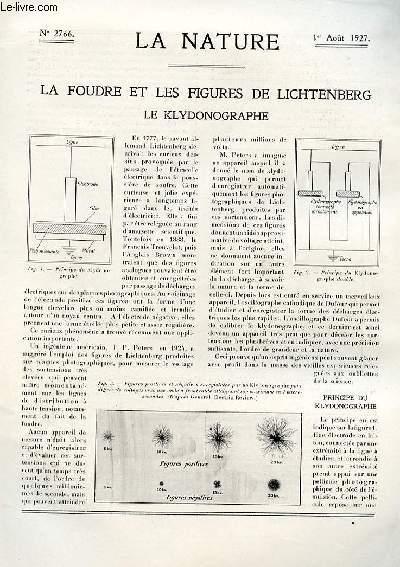 La nature n° 2766 - La foudre et les figures de Lichtenberg: le ...