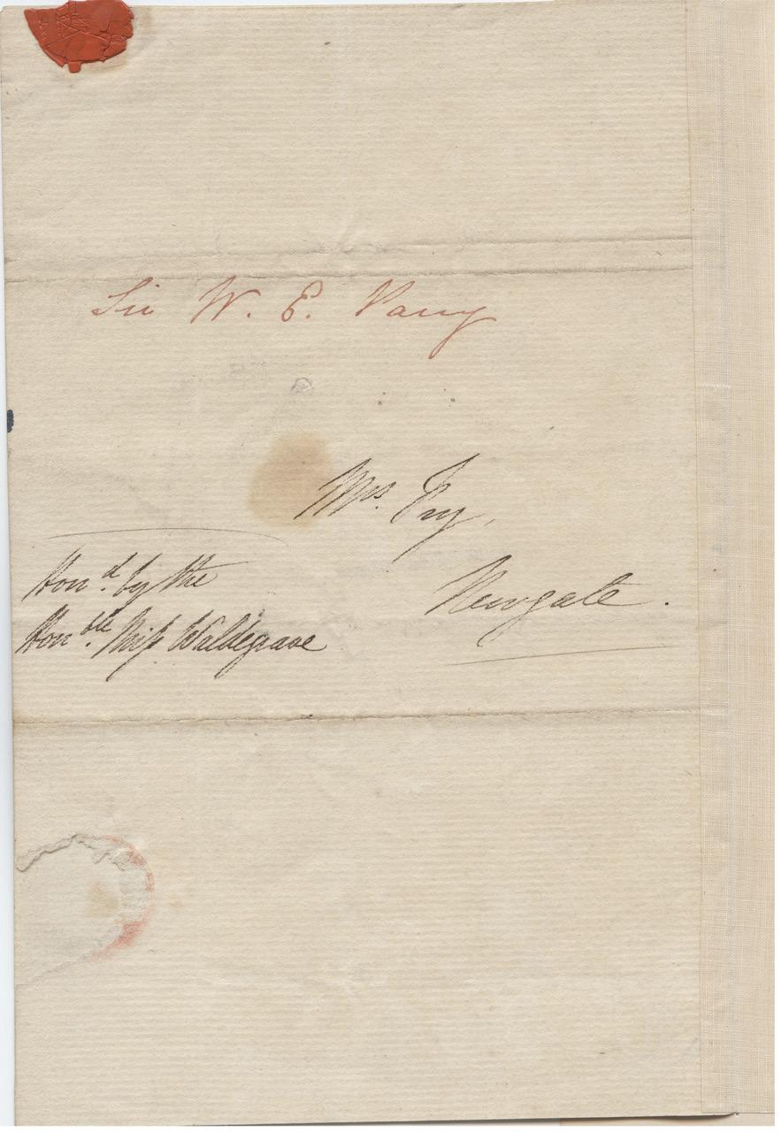 Letter addressed to Mrs. [Elizabeth] Fry signed by William Edward Parry ...