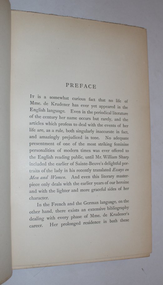 Life and Letters of Madame De Krudener. by FORD, Clarence