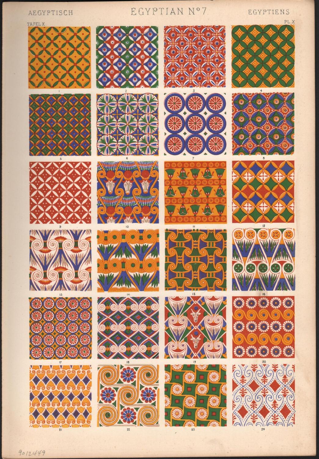 Egyptian No. 7. (PRINT) (GRAMMAR OF ORNAMENT) Jones, Owen [ ]