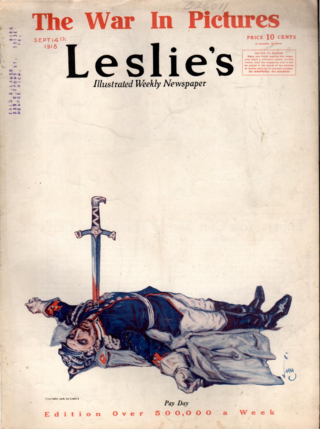 Leslie's Illustrated Weekly Newspaper, Volume CXXVII, No. 3288