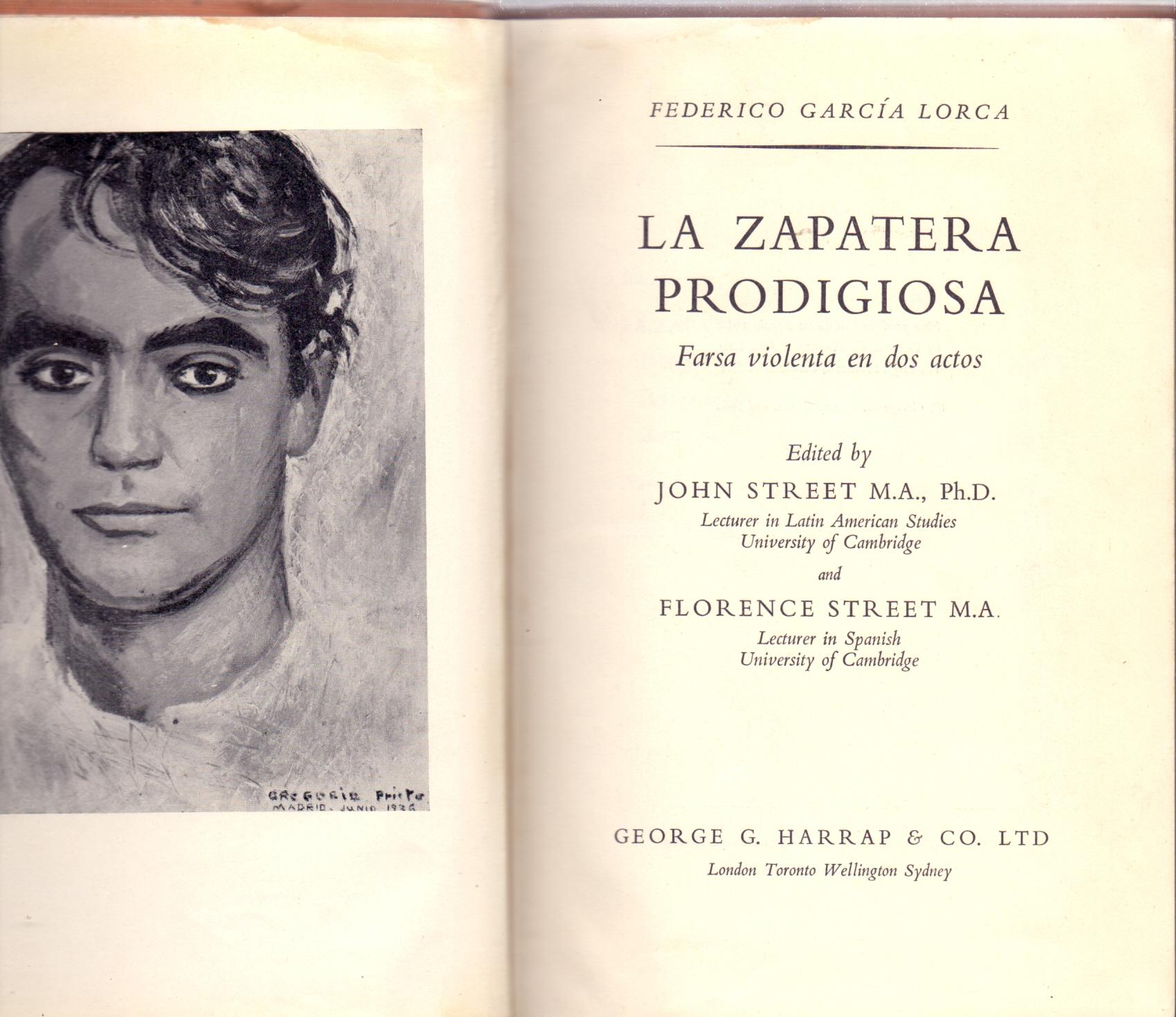 LA ZAPATERA PRODIGIOSA - FARSA VIOLENTA EN DOS ACTOS - - Federico Garcia Lorca