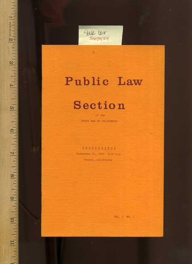 Public Law Section of the State Bar of California Proceedings
