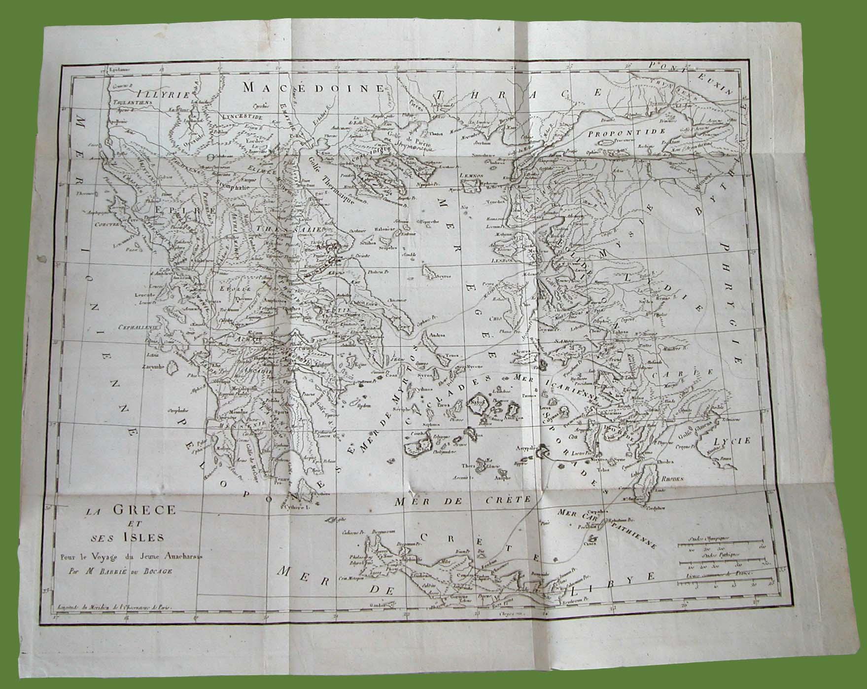 1791 - Recueil de Cartes Géographiques, Plans, Vues et Médailles de  l'ancienne Grèce