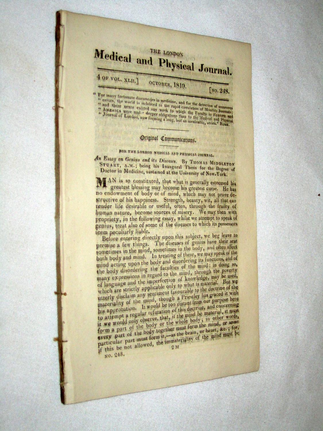 The London Medical and Physical Journal, 1819, October. Structure of