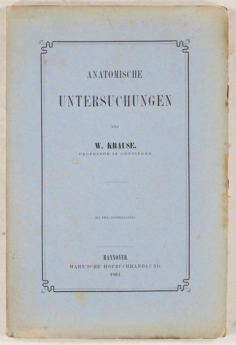 Anatomische Untersuchungen. - Krause, Wilhelm