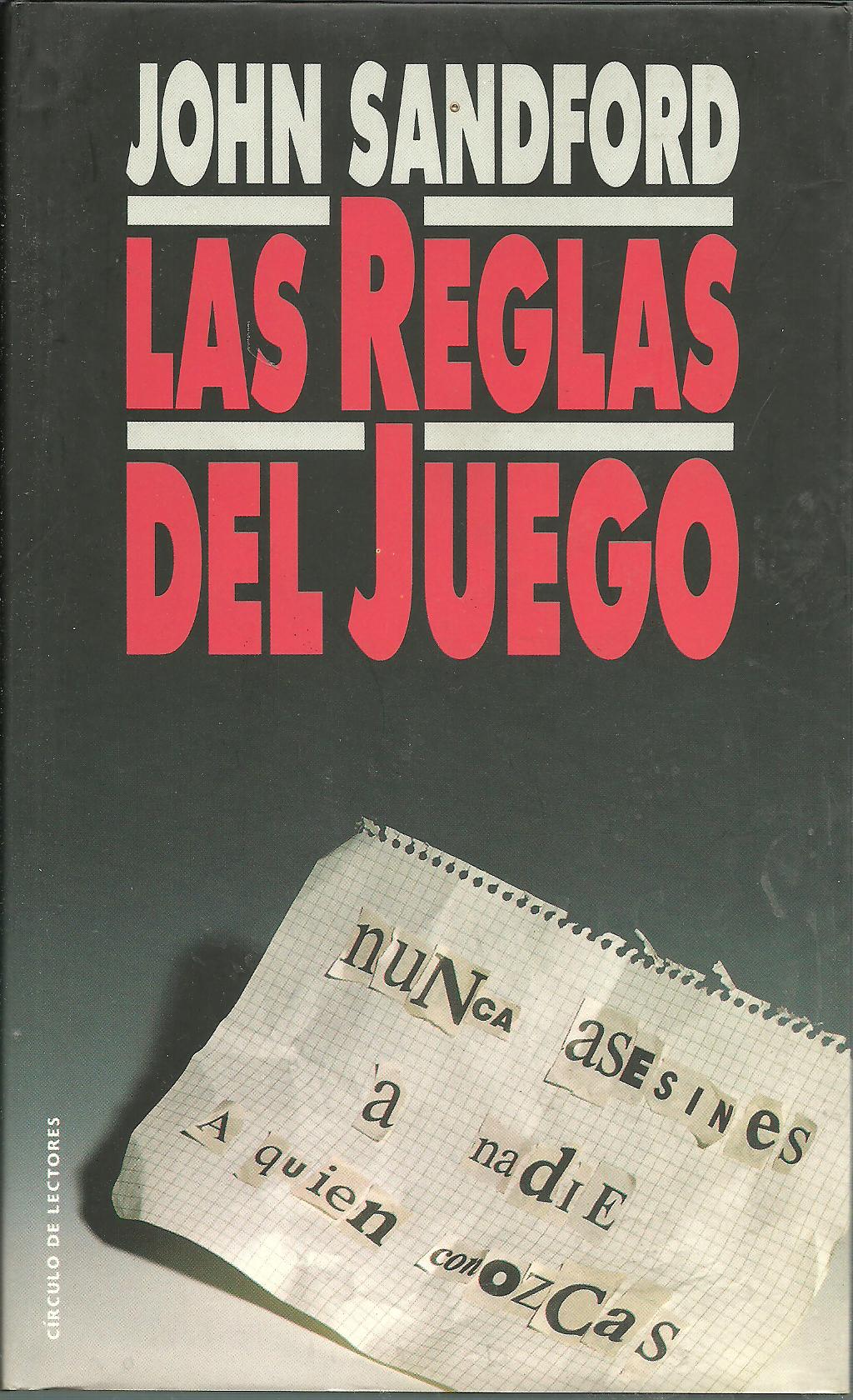 LAS REGLAS DEL JUEGO de JOHN SANDFORD: Bueno DURA SOBRECUBIERTA (1993)