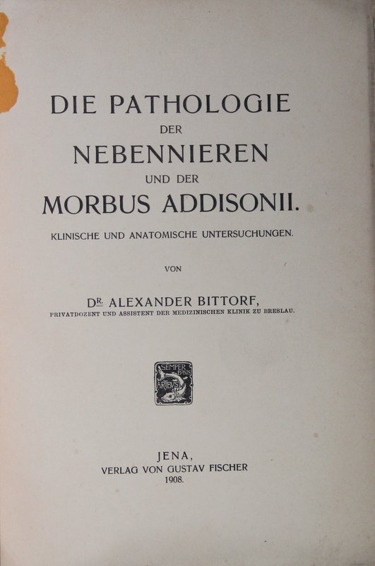 Die Pathologie der Nebennieren und der Morbus Addisonii. Klinische und ...