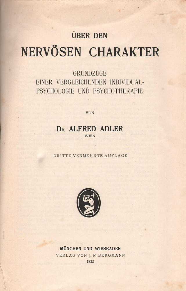 Uber Den Nervosen Charakter - Adler, Dr. Albert