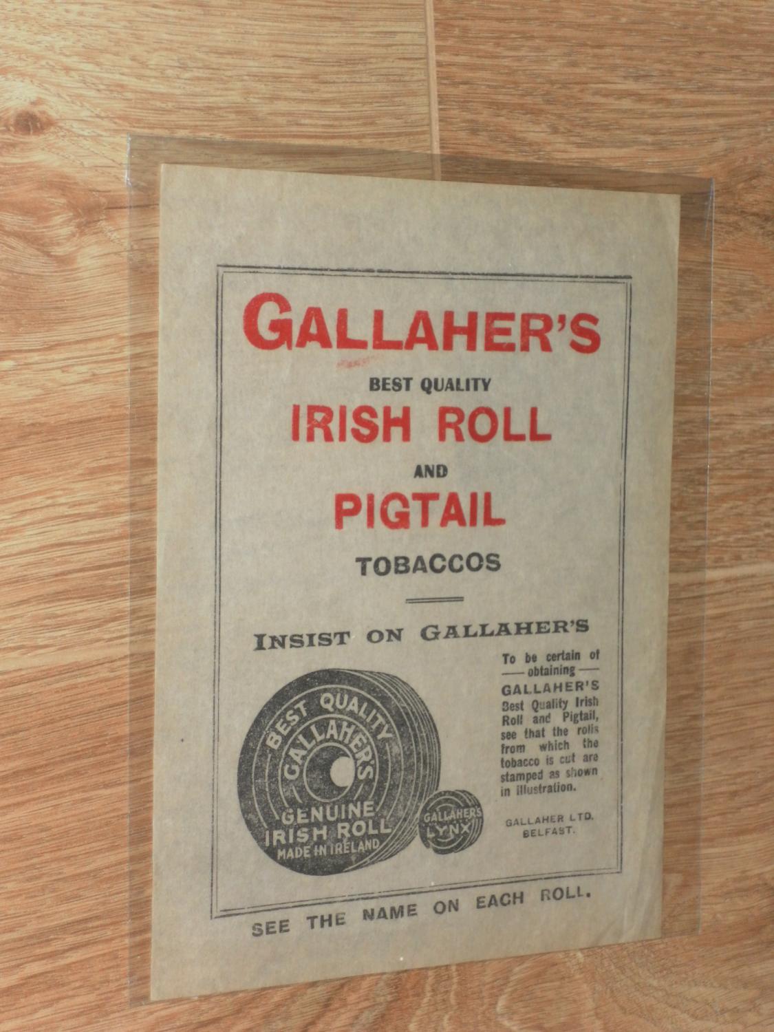 Gallaher's Irish Roll Tobacco Tin Gallaher's Irish Roll Tobacco Tin