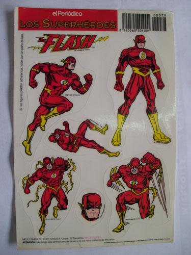 Calcomanias Stickers Los Superheroes Flash By El Periodico Buen Estado 1966 Libreria Maestro Gozalbo