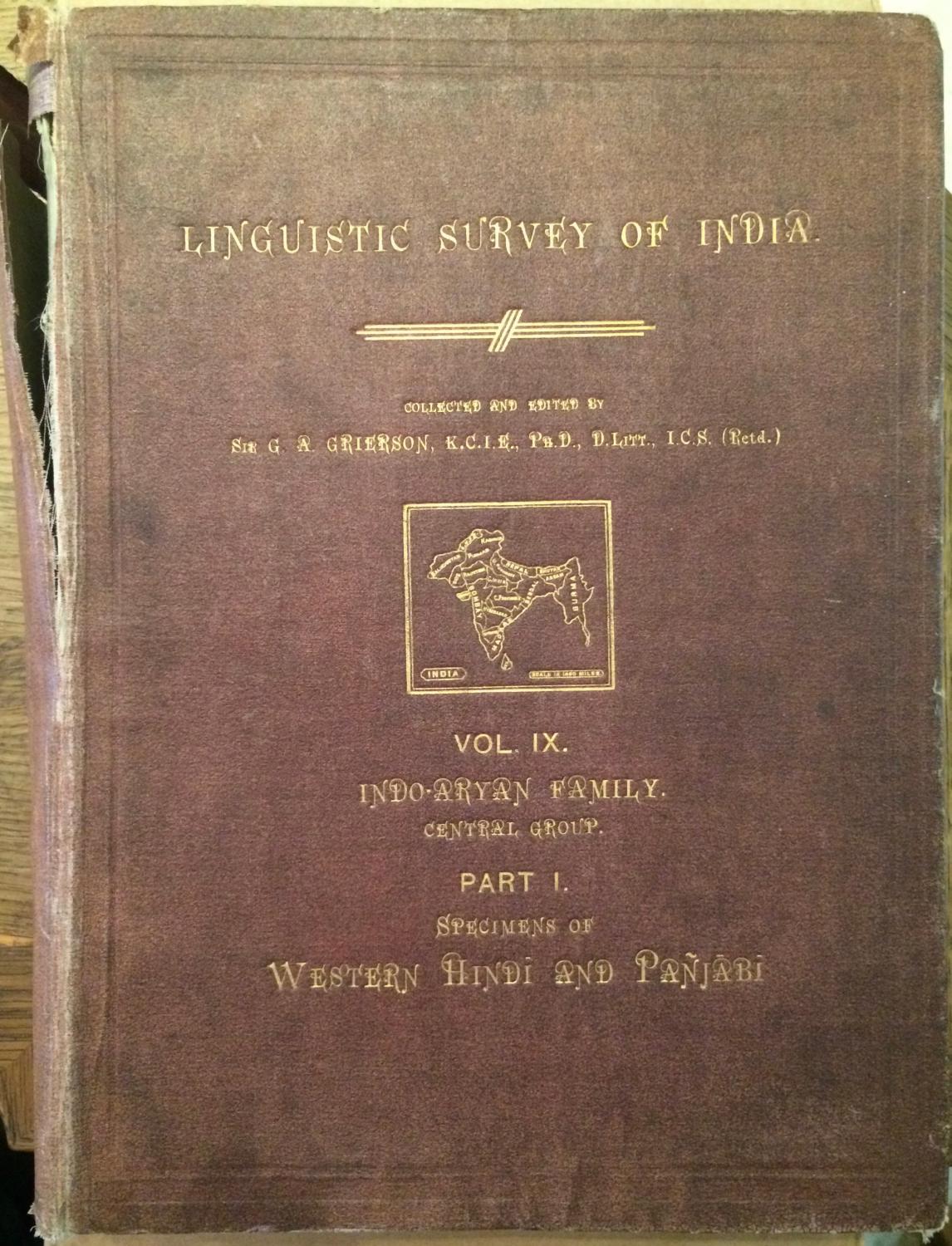Linguistic Survey of India. Vol. IX IndoAryan Family Central Group