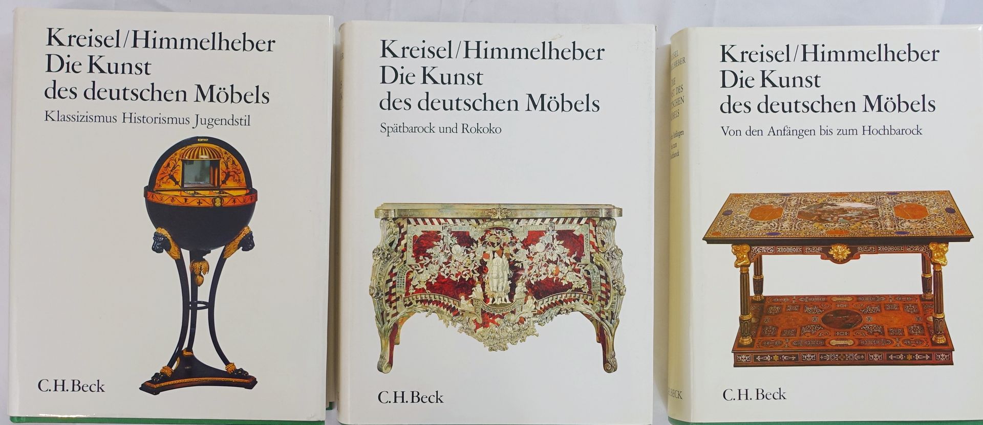 Die Kunst des deutschen Möbels. Möbel und Vertäfelungen des deutschen Sprachraums von den Anfängen bis zum Jugendstil. 3 Bände. - Kreisel, Heinrich.