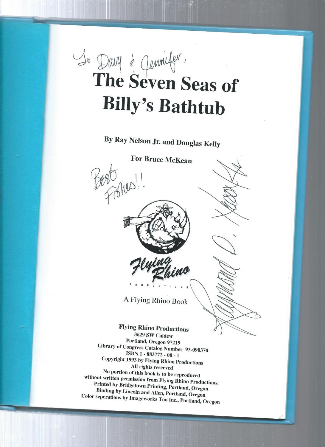 The Seven Seas Of Billy S Bathtub By, Nelson Bathtub Inc