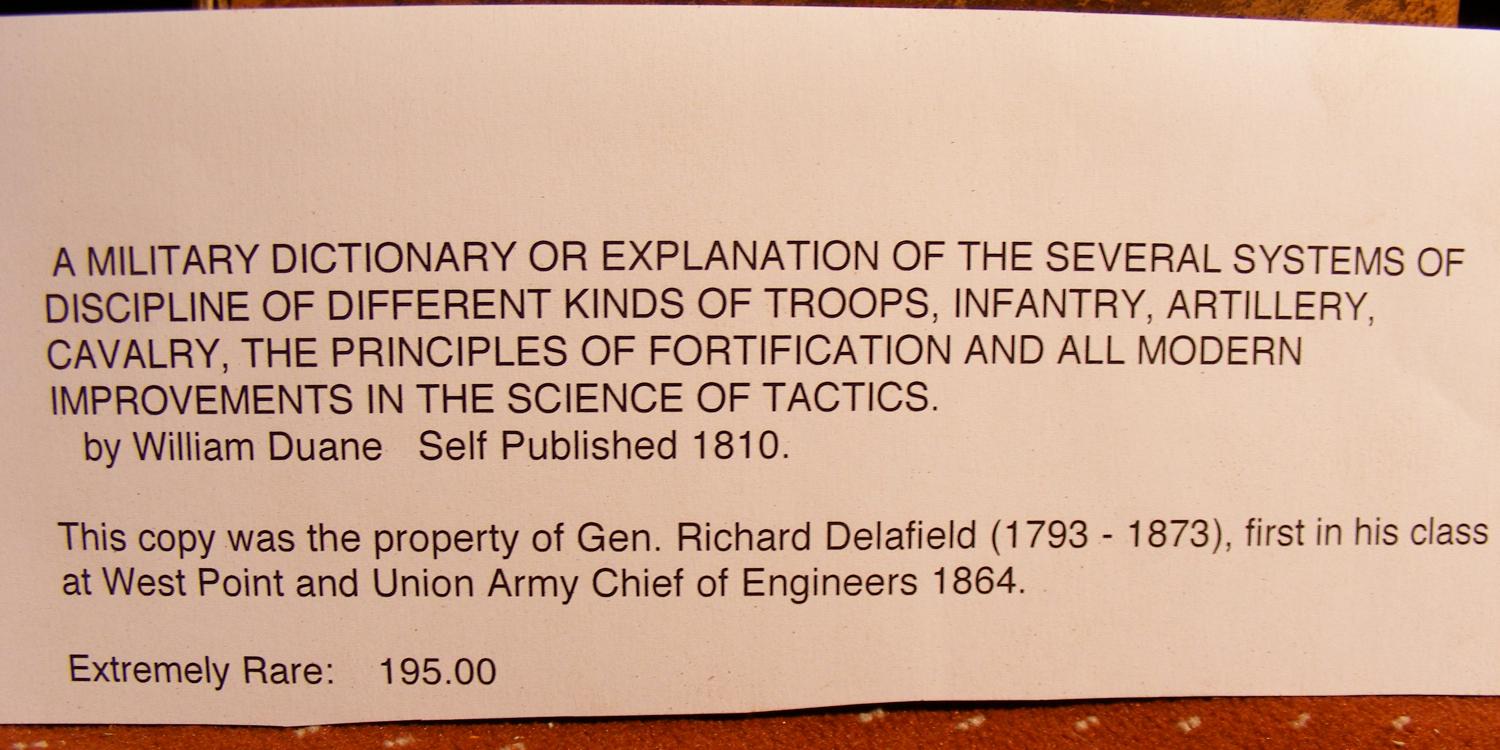 A Military Dictionary or Explanation of the Several Systems of