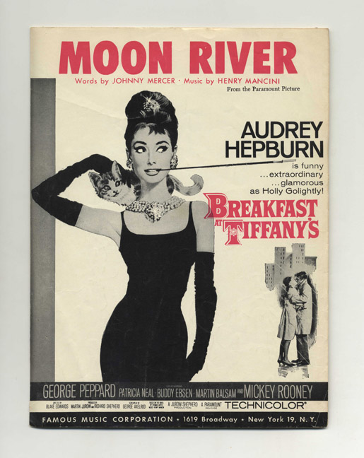 Moon River ; As Sung in the Paramount Picture Breakfast At Tiffany's [By Audrey Hepburn] Mercer, Johnny [; Words; Henry Mancini; Music] [Near Fine]