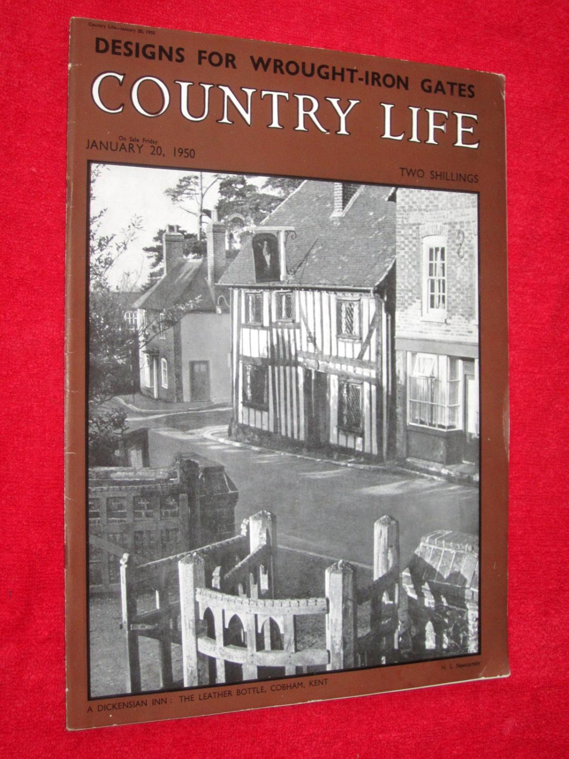 Country Life Magazine. No 2766, 1950, January 20, Lady Osborn, Charlton Adam and Charlton Mackrell Somerset (pt II). Wrought Iron Gates, Walk in the