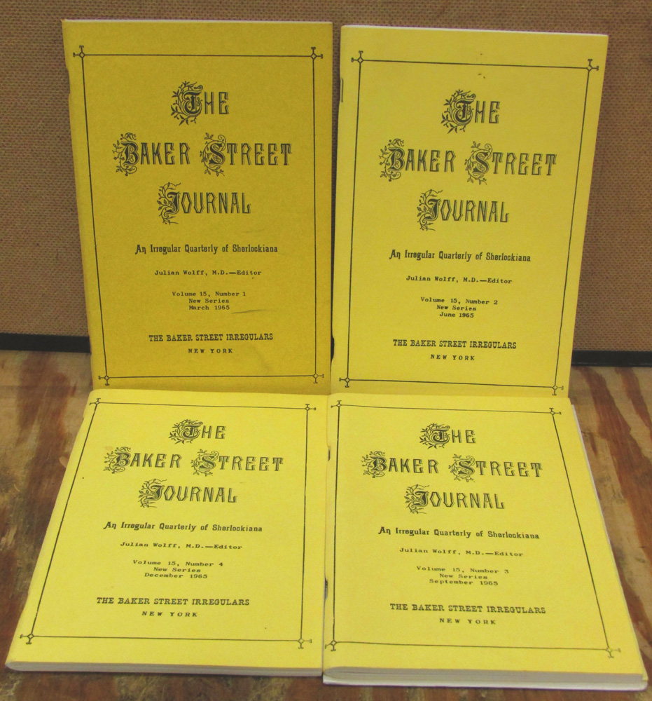 The Baker Street Journal Full Year, 1965 by Wolff, Julian. Editor