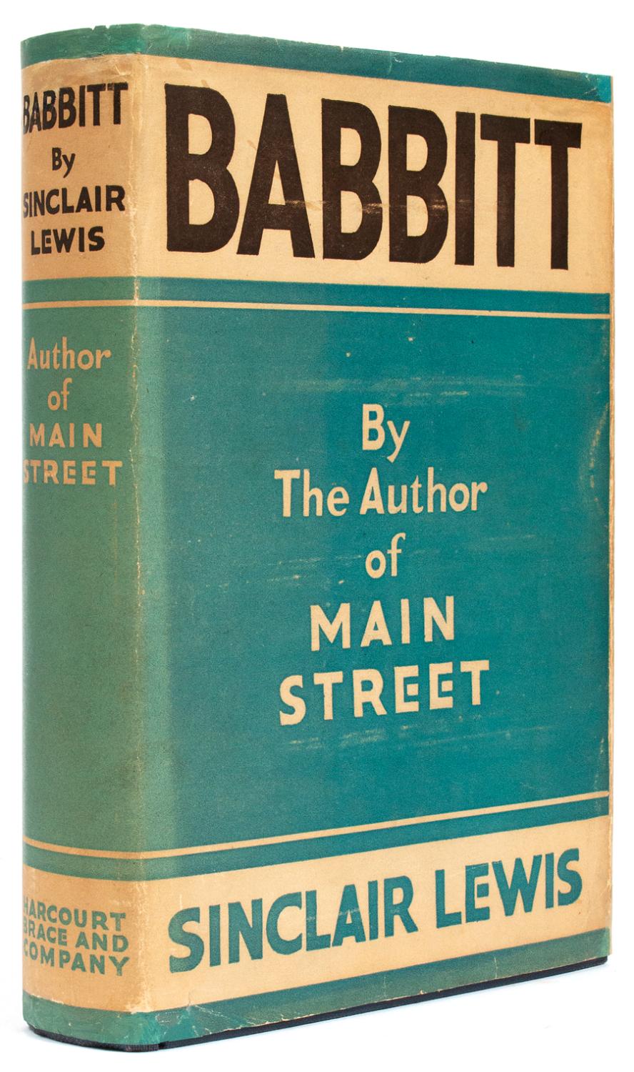 Babbitt by LEWIS, Sinclair (18851951) Fine Hardcover (1922) First