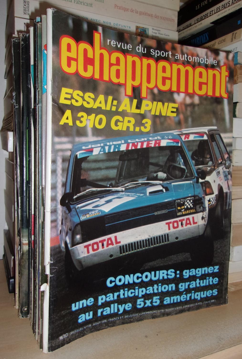 ECHAPPEMENT N° 118 Revue Du Sport Automobile (1978) Magazine