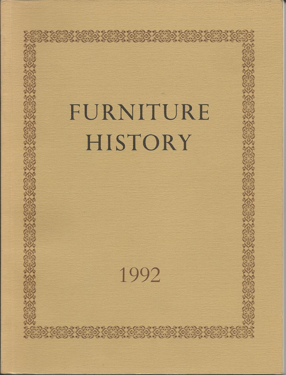 FURNITURE HISTORY The Journal of The Furniture History Society. Volume