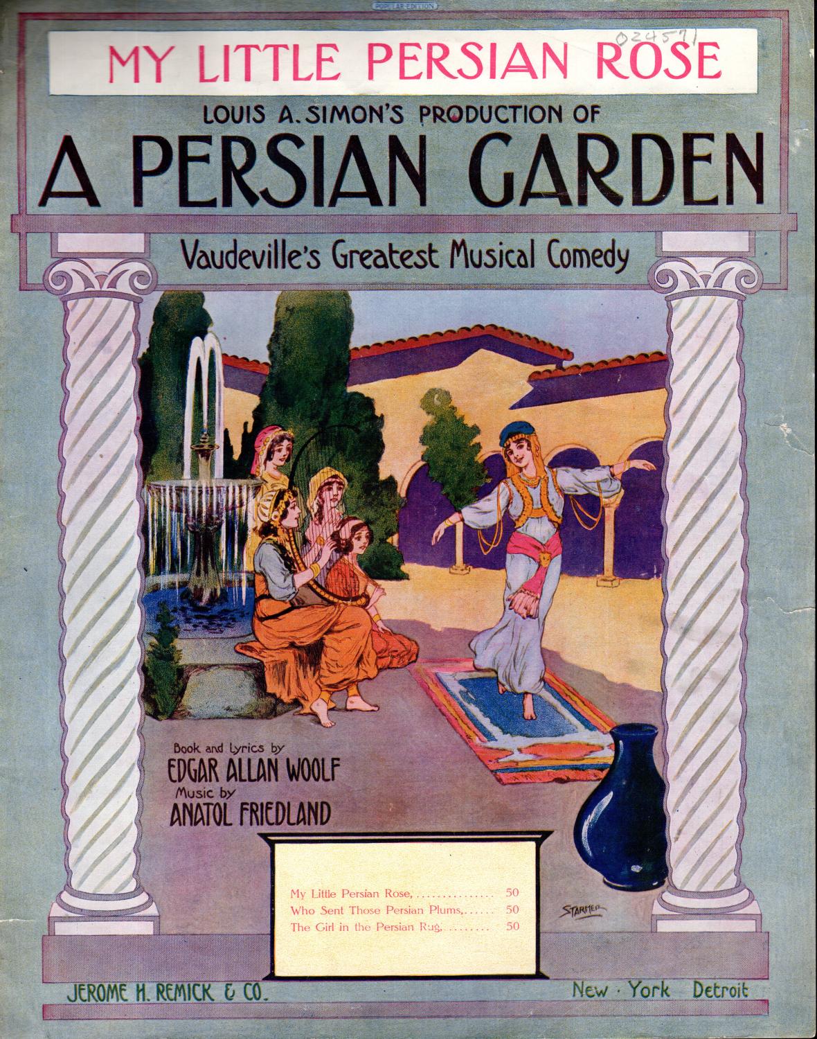 My Little Persian Rose.from A Persian Garden (SHEET MUSIC) by Woolf