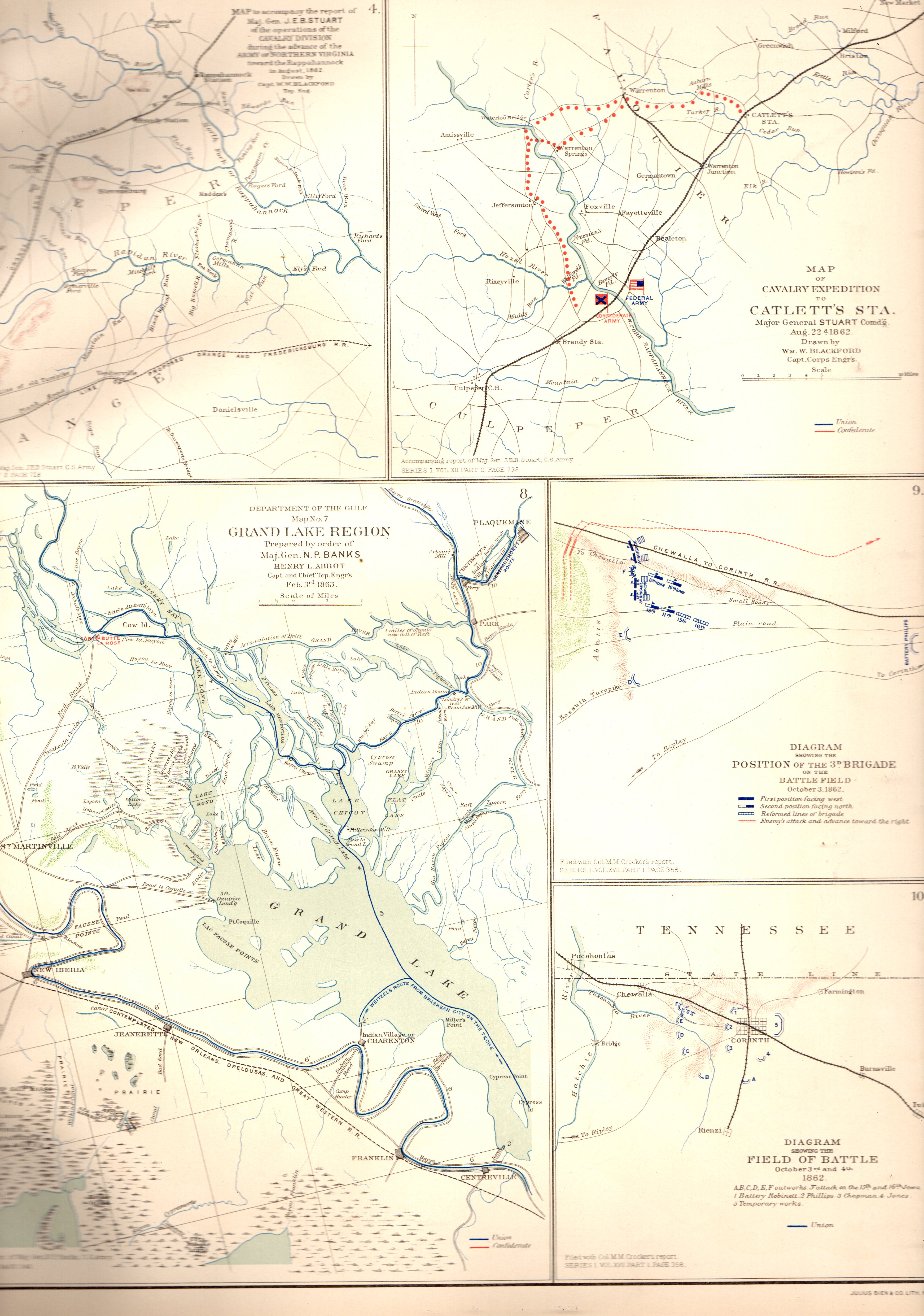 MAP10 Section Map, Including Engagement of Secessinville, James Island
