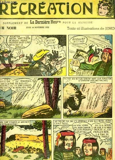 Récréation du 10 novembre 1955 : Une partie de golf miniature - Les tapis de sable indiens - Le Cavalier Noir, de JEMO - Les Aventures de Bill et Bet