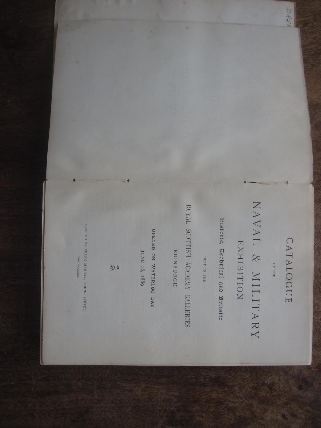 Catalogue of the Naval & Military Exhibition, Historic, Technical and