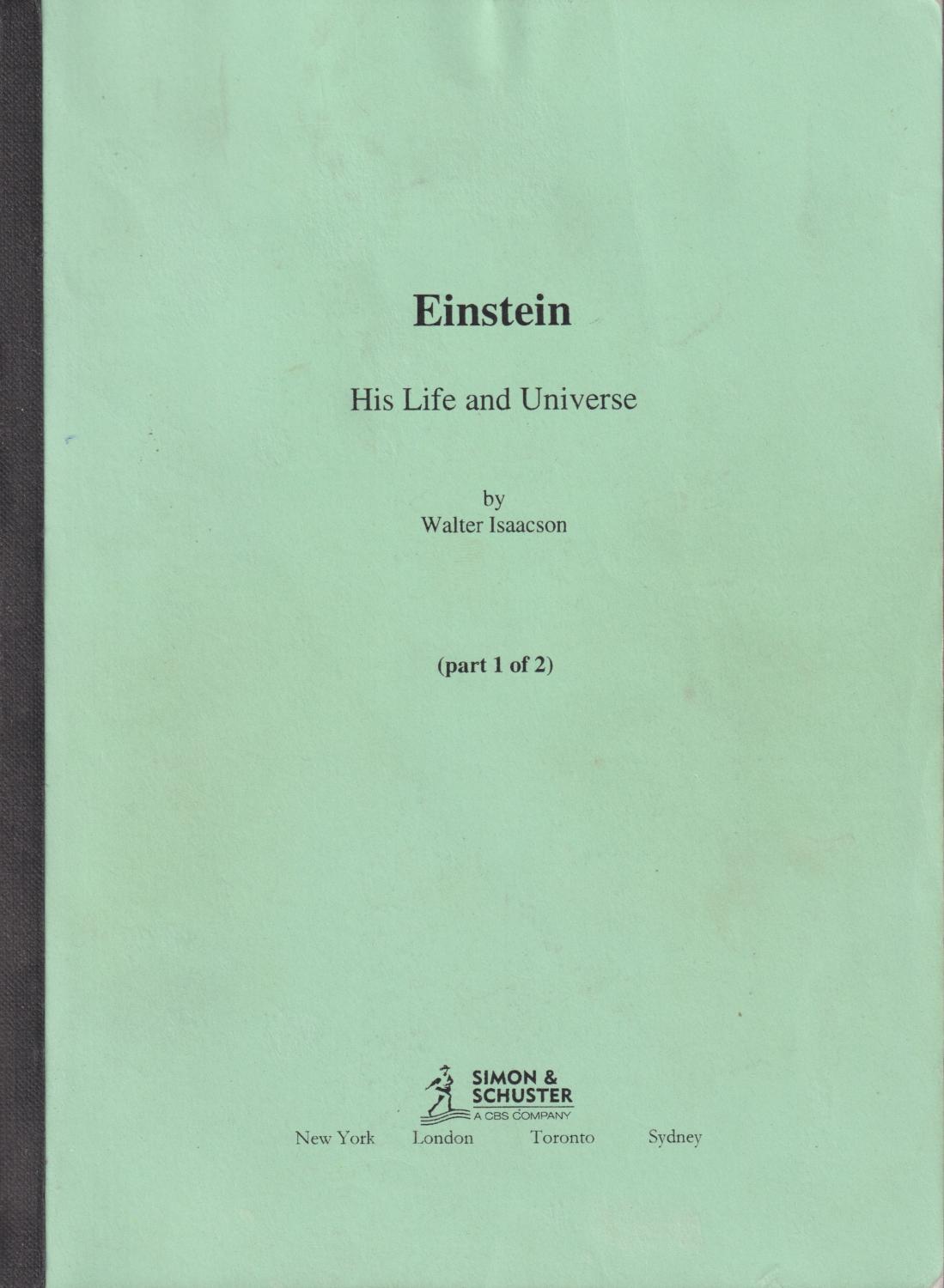 Einstein - bound manuscript Walter Isaacson [Fair] [Softcover]
