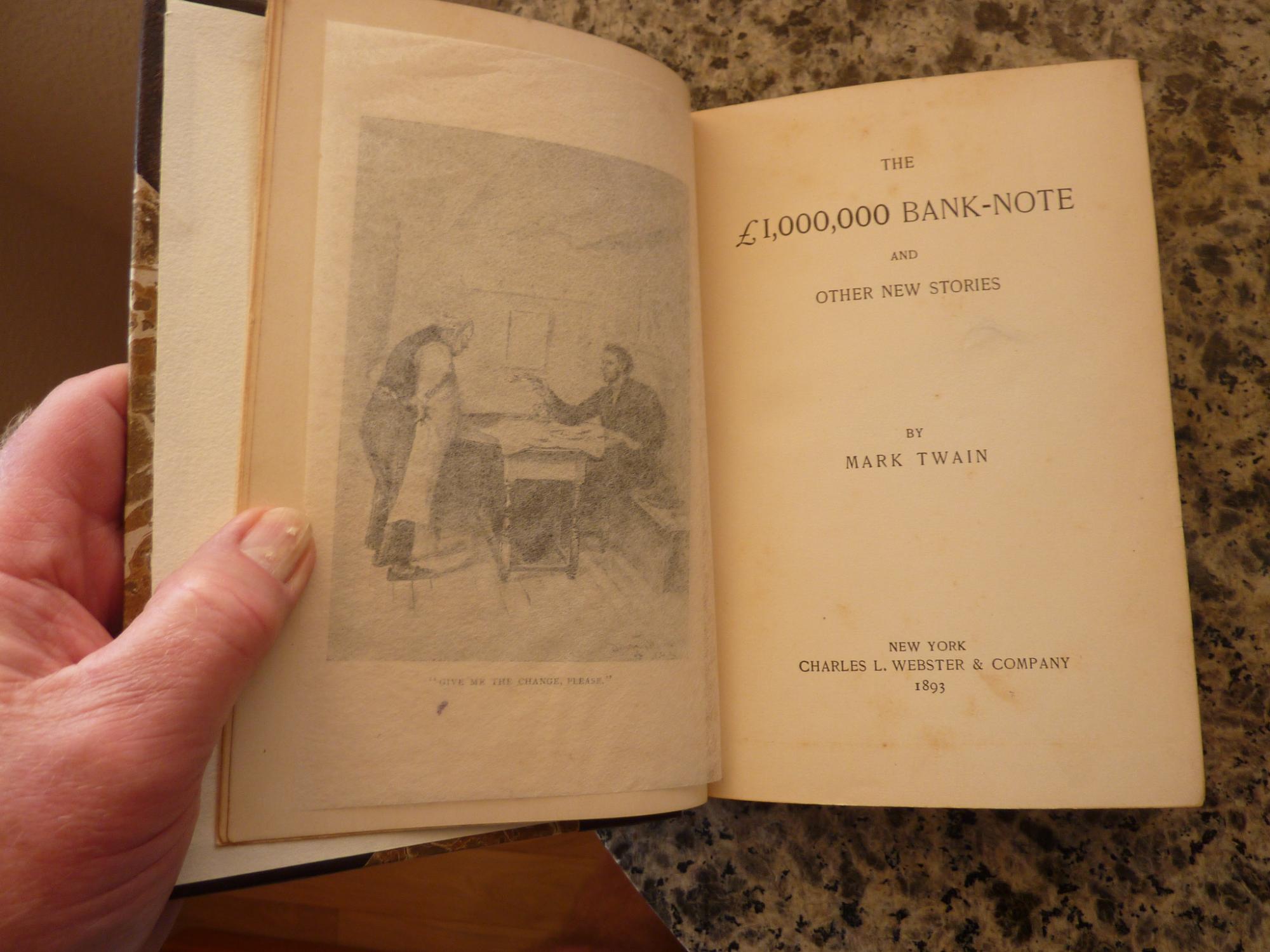 1,000,000 Banknote by Twain, Mark: As New Hardcover (1893) 1st Edition