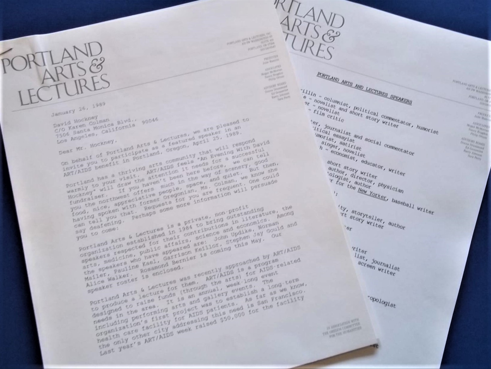 Original Typed And Signed TwoPage Letter (January 26, 1989) From Julie