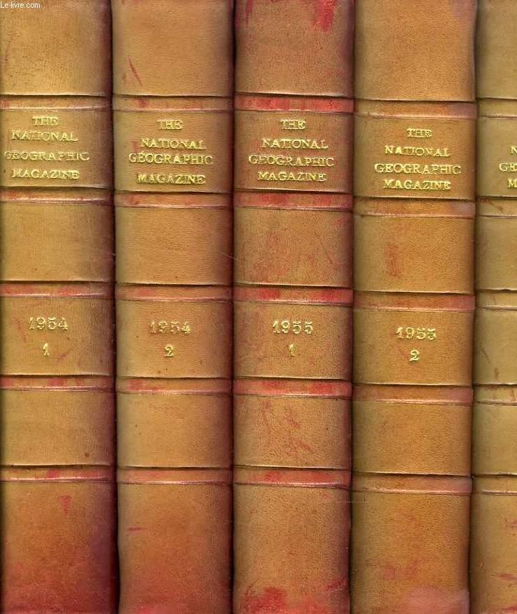 THE NATIONAL GEOGRAPHIC MAGAZINE, 1954-1974, 42 VOLUMES (COMPLET) + INDEX 1947-1963 + ATLAS OF HE WORLD COLLECTIF [Near Fine] [Hardcover]