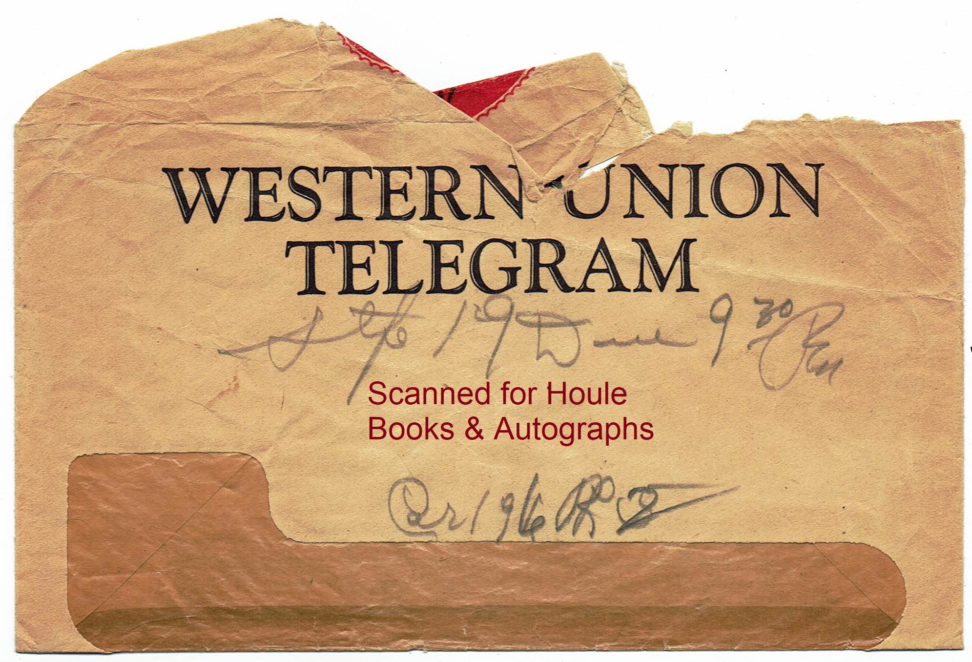 Printed Telegram Signed, image size:1991x1356