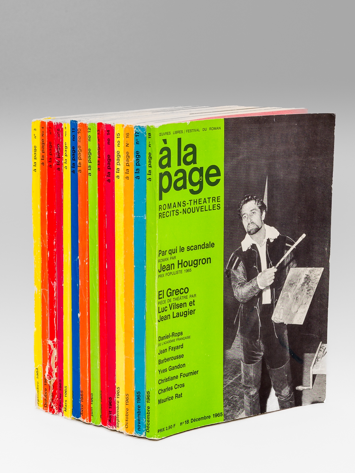 à la page - Romans, Théâtre, Récits, Nouvelles ( Oeuvres libres / Festival du roman ) [ Lot de 14 numéros de 1964 et 1965 : n° 3 ; 4 ; 7 ; 8 ; 9 ; 11