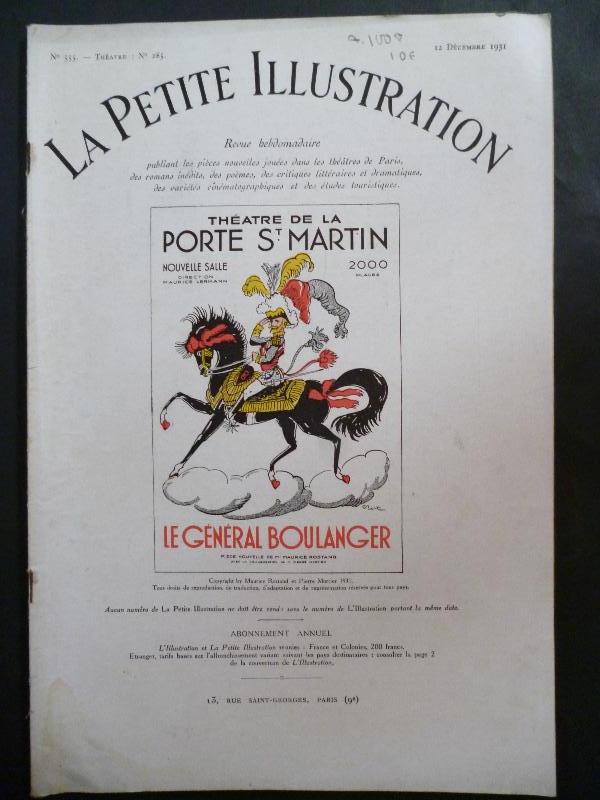 Maurice Rostand La Petite Illustration. Revue Hebdomadaire. Nº 555. Théatre: Nº 285 ...