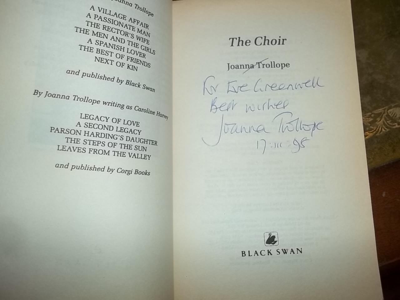 The Choir by Trollope, Joanna: Very Good Soft cover (1997) Reprint ...