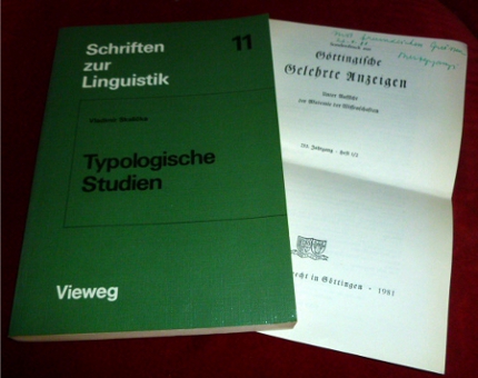 Typologische Studien. Mit einem Beitrag von Petr Sgall. - Vladimir Skalicka. Herausgegeben von Peter Hartmann.