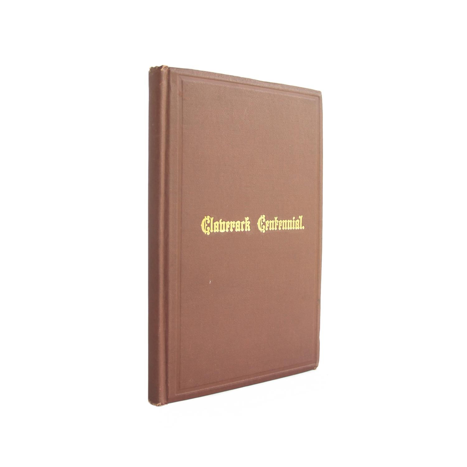 HISTORY OF THE REFORMED P.D. CHURCH OF CLAVERACK by Zabriskie, Rev. F.N