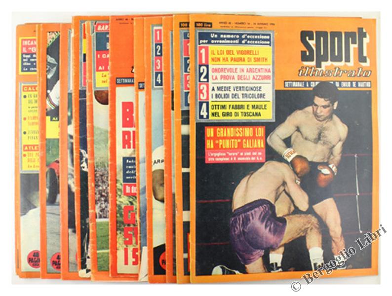 Abebooks SPORT ILLUSTRATO. Settimanale sportivo a colori diretto da Emilio De Martino. Anno 45 / 1956 - Numeri: 5 - 11 - 16 - 18 - 26 - 27 - 30 - 34 - 35 - 36 - 39 - 42 - 43 - 48 - 49.: