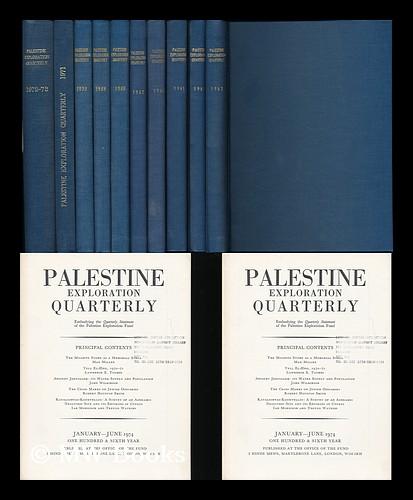 Palestine exploration quarterly [1963-1975: 24 issues in 14] by ...