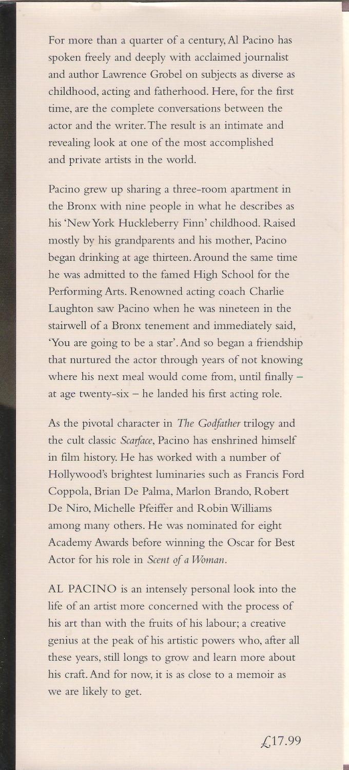 Al Pacino : The Authorized Biography by Grobel, Lawrence: Very Good