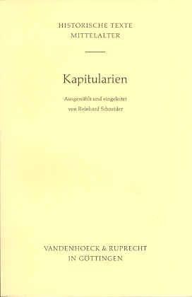 Kapitularien - Schneider, Reinhard (Hg.)