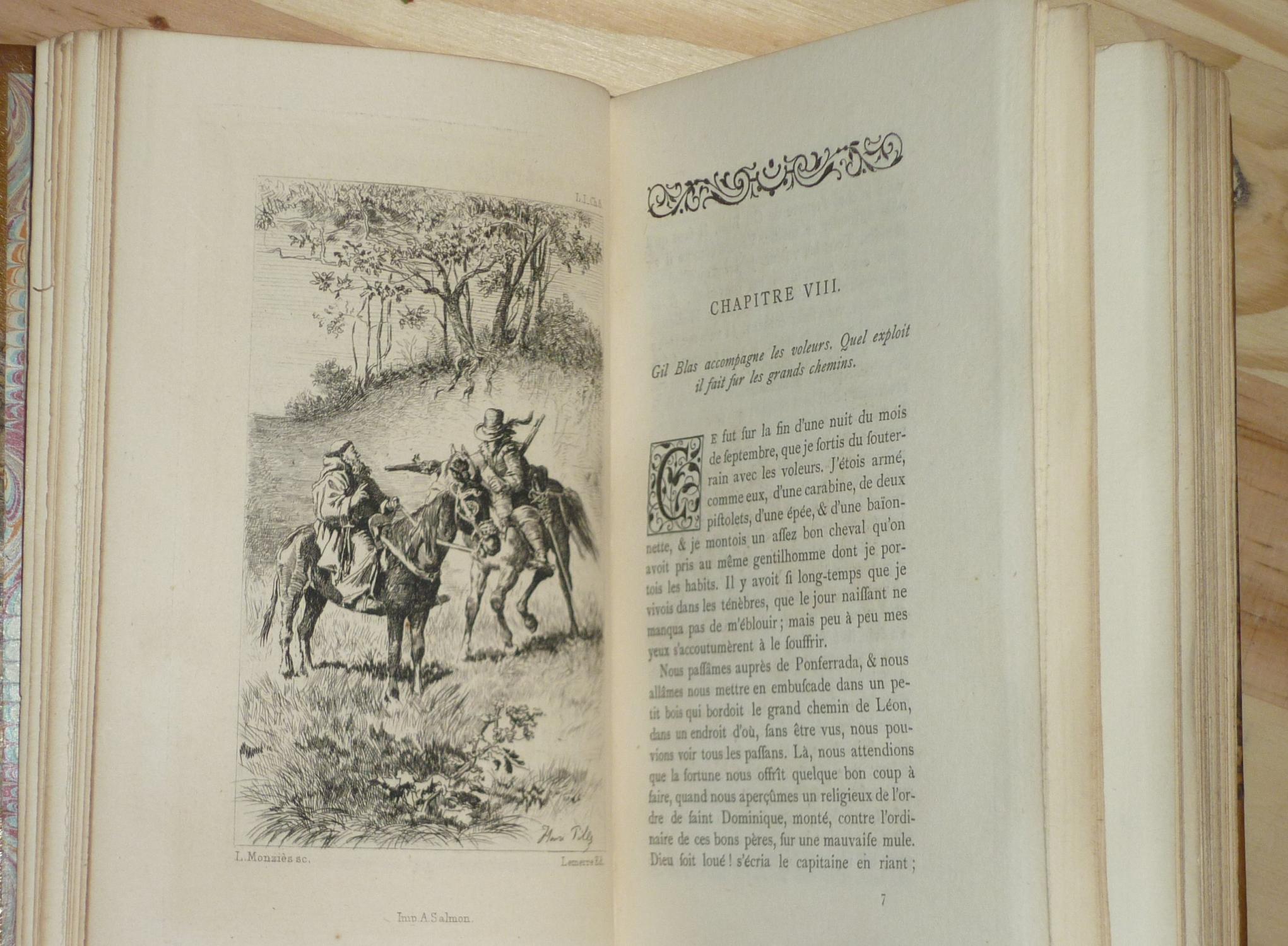 Oeuvres de Le Sage. Histoire de Gil Blas de Santillane. Avec notices et notes par A. P. - Malassis. Paris. Alphonse Lemerre. 1877. LE SAGE [ ] [Couve