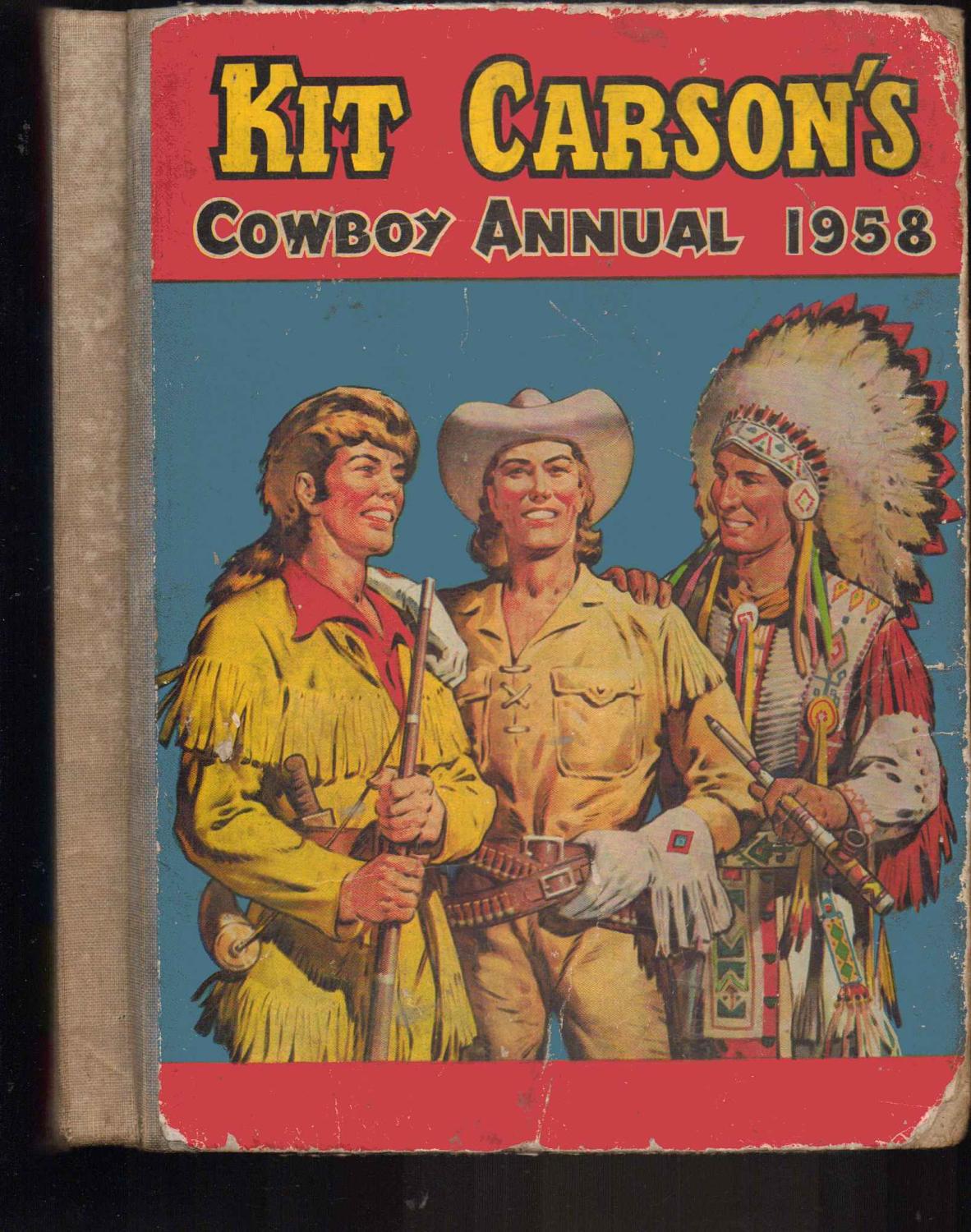 Kit Carson’s Cowboy Annual 1959 Published 1958 Vintage Children's Book O7 